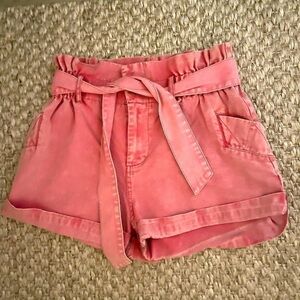 Bdg Urban Outfitters High Waist Elastic Waist Front Tie Shorts NWOT